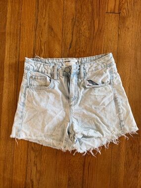 Garage Denim Frayed Hem Shorts